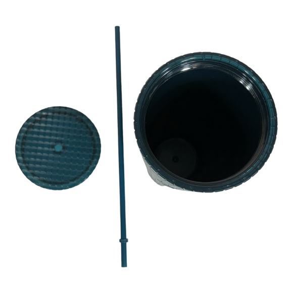 Starbucks Winter 2023 Navy Blue Grid Logo 24 oz Venti Cold Tumbler With Straw - Picture 7 of 9